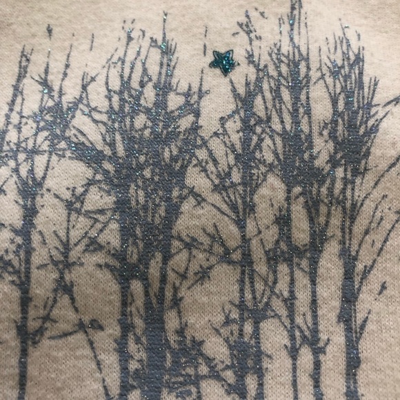 Northern Reflection winter scene crew neck. - Picture 3 of 5